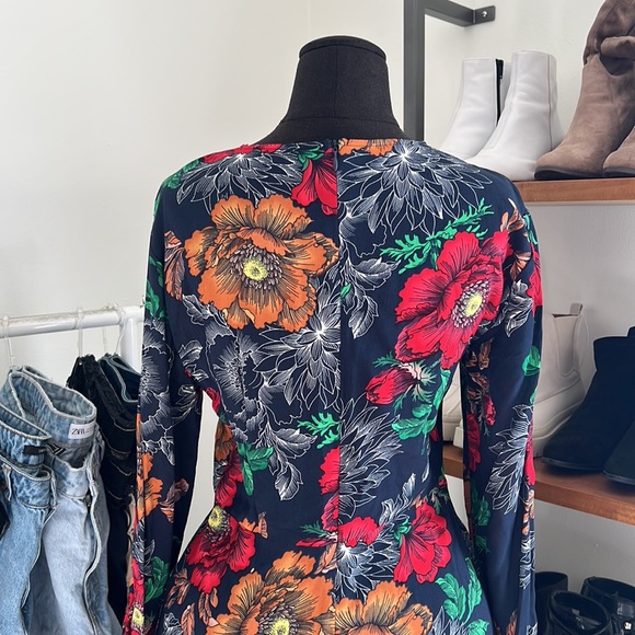 Aakkaa Floral Long Sleeve Maxi Dress | Size M - Picture 7 of 14